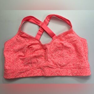 Cacique Women's Sz 22/24 Pink Stretch Lace Crossback Adjustable Straps Bralette